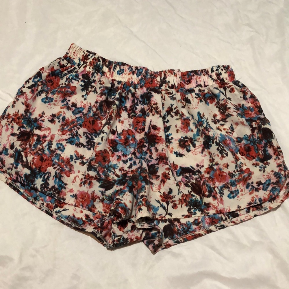 Floral print fabric shorts size medium